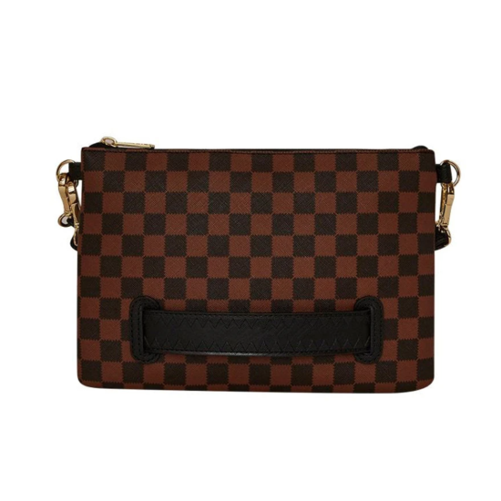 SPRAYGROUND SAWTOOTH SHARKS IN PARIS CROSSOVER CLUTCH BAG Καφέ