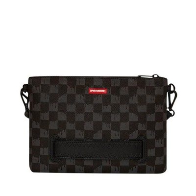 Spray Ground Dripping Sharks in Paris crossbody clutch Mαύρο