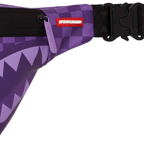 SPRAYGROUND PURPLE SHARK SHARKS IN PARIS SAVVY CROSSBODY BAG Μωβ