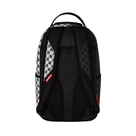 Sprayground GREY CHECK SCRIBBLE SPLIT BACKPACK Dlxsv Μαύρο
