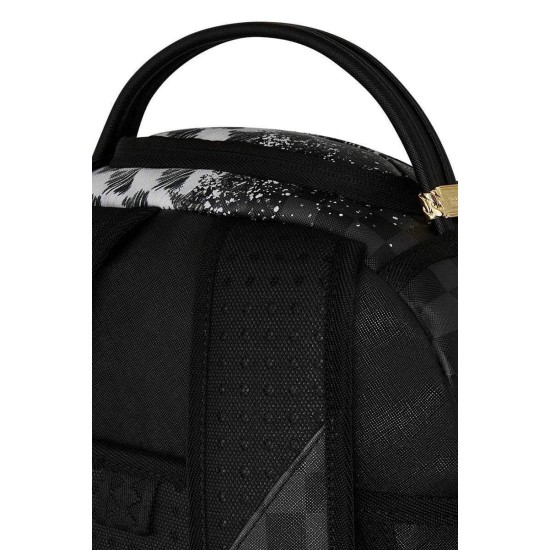 Sprayground GREY CHECK SCRIBBLE SPLIT BACKPACK Dlxsv Μαύρο