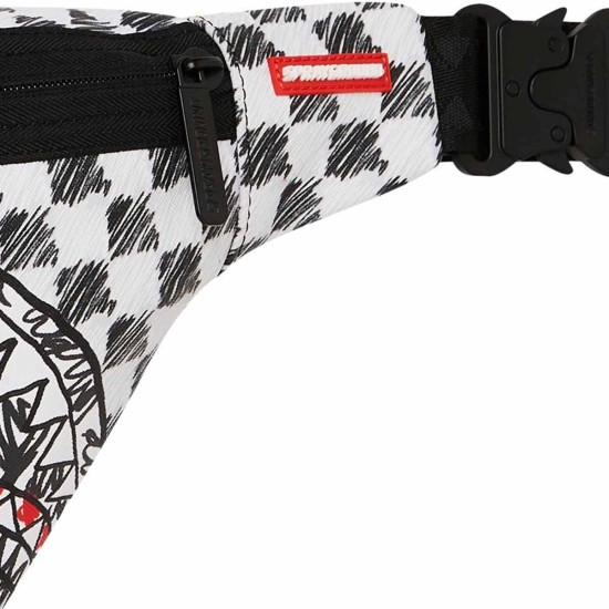 Sprayground Mix & Match Scribble Waist Bag Μαύρο
