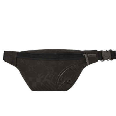 SPRAYGROUND 3AM CHECK PATTERN SAVVY CROSSBODY BAG Μαύρο