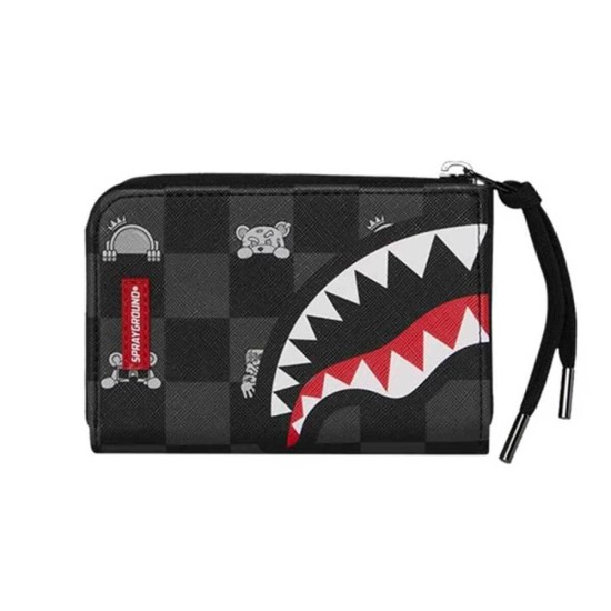 SPRAYGROUND Peeking Character Check Wallet Μαύρο