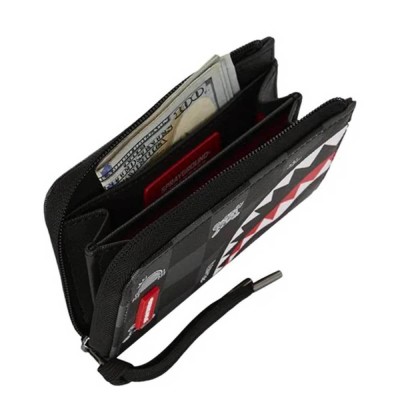 SPRAYGROUND Peeking Character Check Wallet Μαύρο