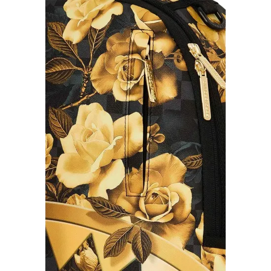 SPRAYGROUND GOLD FLORAL REMIX BACKPACK Μαύρο