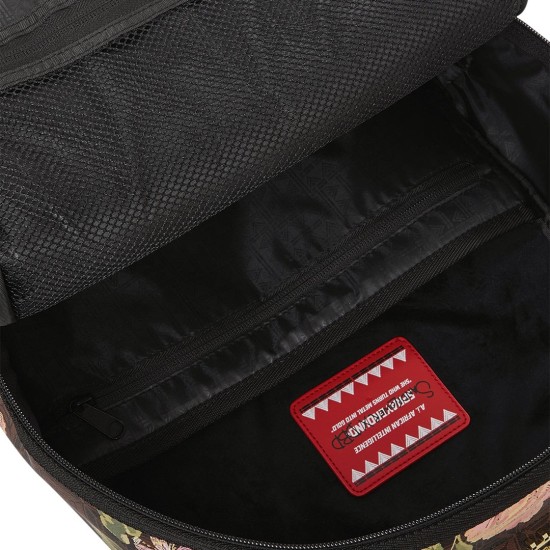 Sprayground AI HENNY FLORAL Backpack Καφέ
