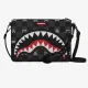 Sprayground Gray Peeking Character Check Crossover Clutch Μαύρο