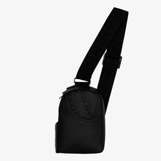 SPRAYGROUND Gold Brick Lux Backpack Sling Μαύρο