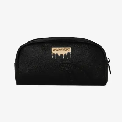 SPRAYGROUND Silver Side Drip Black Check Pencil Pouch Μαύρο