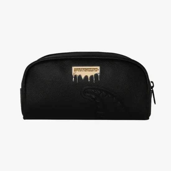 SPRAYGROUND Silver Side Drip Black Check Pencil Pouch Μαύρο