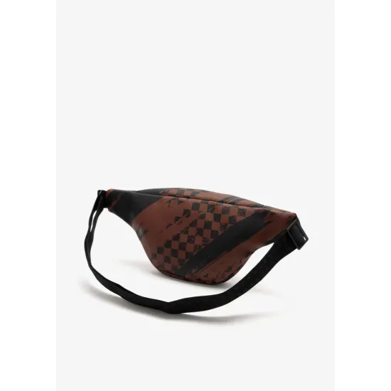 Sprayground Smeared Grunge savvy crossbody bag Καφέ