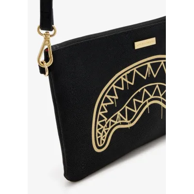 SPRAYGROUND clutch bag that gold drap crossbody Μαύρο