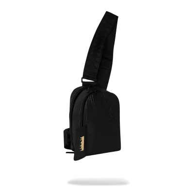 SPRAYGROUND Gold Brick Lux Backpack Sling Μαύρο