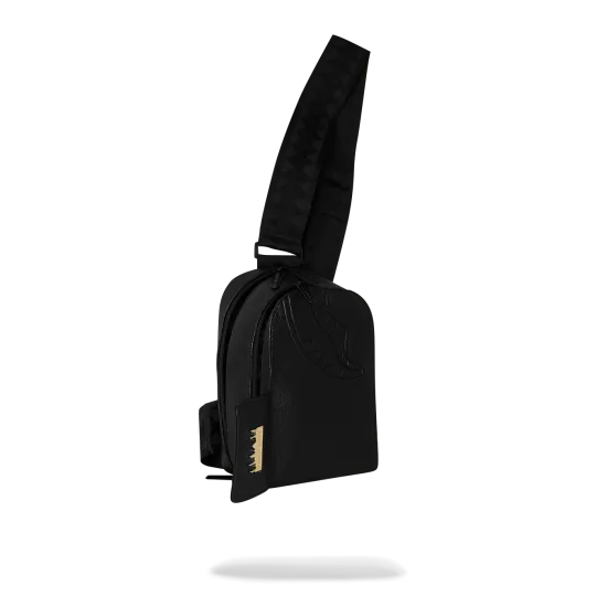 SPRAYGROUND Gold Brick Lux Backpack Sling Μαύρο