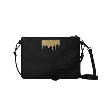Sprayground Τσάντα Gold Brick Lux Crossbody Pouchette Μαύρο