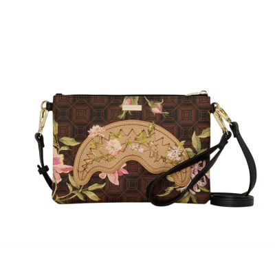 Sprayground AI HENNY FLORAL CROSSBODY POUCHETTE Καφέ