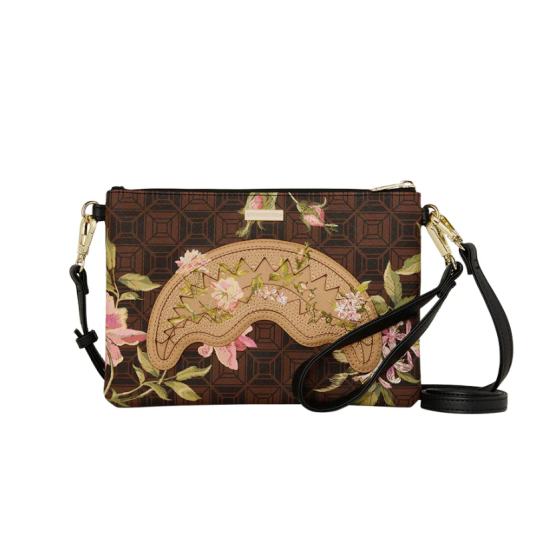 Sprayground AI HENNY FLORAL CROSSBODY POUCHETTE Καφέ