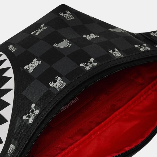 Sprayground Gray Peeking Character Check Savvy Μαύρο