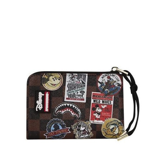 Sprayground MICKEY GLOBAL MOGUL STYLE WALLET Καφέ