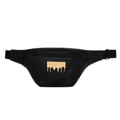 SPRAYGROUND GOLD BRICK LUXE SAVVY CROSSBODY BAG Μαύρο