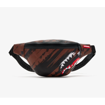 Sprayground Smeared Grunge savvy crossbody bag Καφέ