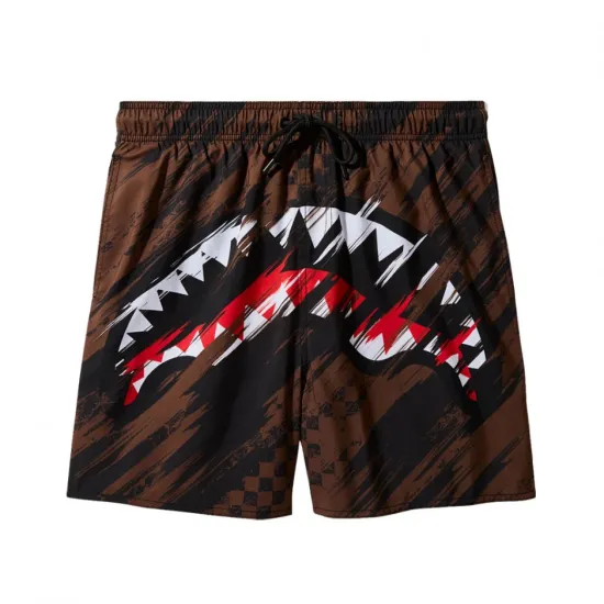SPRAYGROUND SMEARED GRUNGE SWIM SHORTS Καφέ
