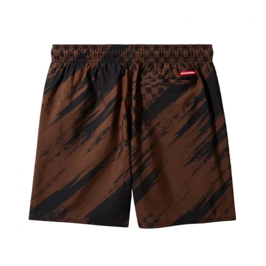 SPRAYGROUND SMEARED GRUNGE SWIM SHORTS Καφέ