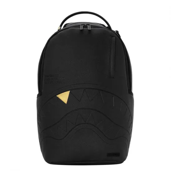Sprayground Blacked Out Embossed Gold Tooth Backpack Μαύρο Sprayground Blacked Out Embossed Gold Tooth Backpack Μαύρο