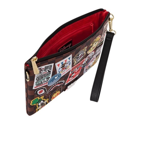 Sprayground Mickey Mouse Global Mogul Crossover Clutch Καφέ