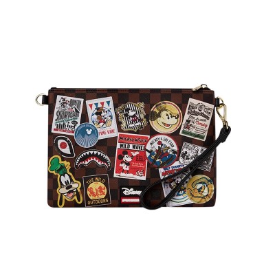 Sprayground Mickey Mouse Global Mogul Crossover Clutch Καφέ