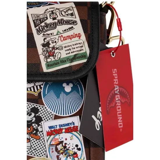 Sprayground MICKEY MOUSE GLOBAL MOGUL MESSENGER SLING BAG Καφέ