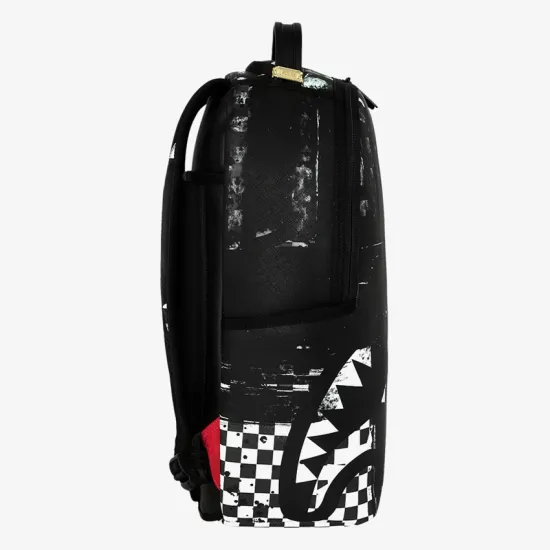 Sprayground Painted Over Check Backpack Μαύρο