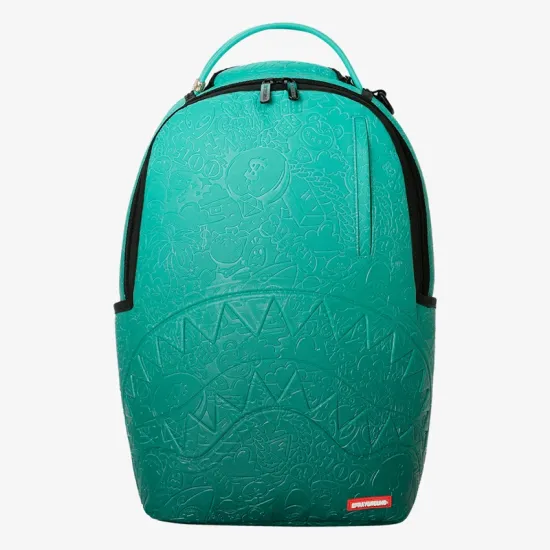 Sprayground Turquoise Doodle Emboss Backpack Βεραμάν