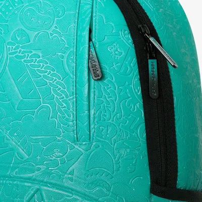 Sprayground Turquoise Doodle Emboss Backpack Βεραμάν