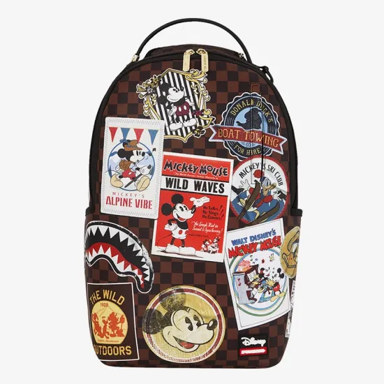 Sprayground Mickey Global Mogul Style Dlxsv Backpack Καφέ