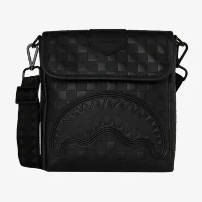 Sprayground Raised Check Messenger Sling Μαύρο
