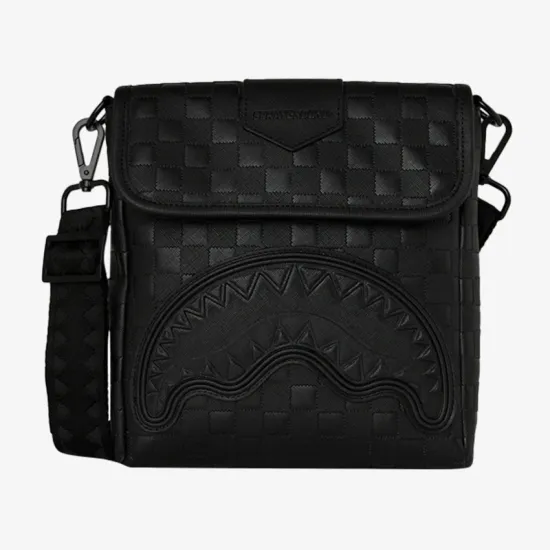 Sprayground Raised Check Messenger Sling Μαύρο