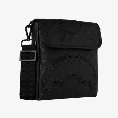 Sprayground Raised Check Messenger Sling Μαύρο