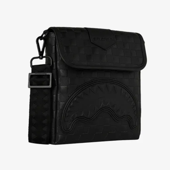 Sprayground Raised Check Messenger Sling Μαύρο