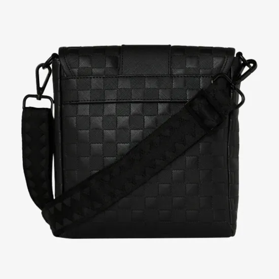 Sprayground Raised Check Messenger Sling Μαύρο