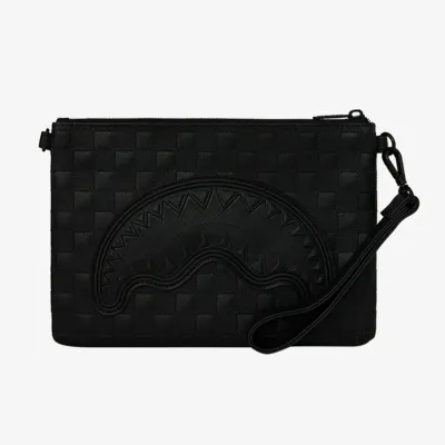 Sprayground Raised Check Crossover Clutch Μαύρο