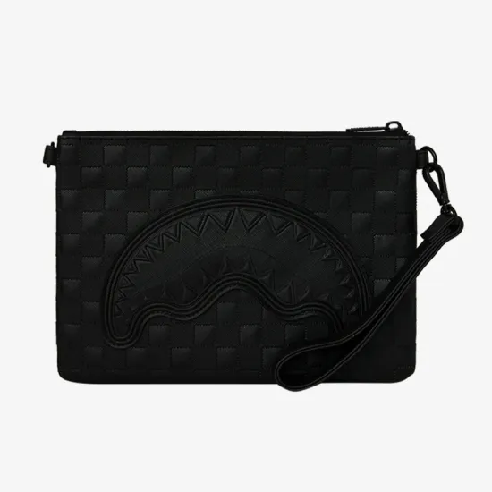 Sprayground Raised Check Crossover Clutch Μαύρο