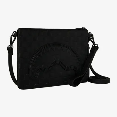 Sprayground Raised Check Crossover Clutch Μαύρο