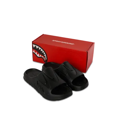 SPRAYGROUND SHARK SLIDE BLACK Μαύρο