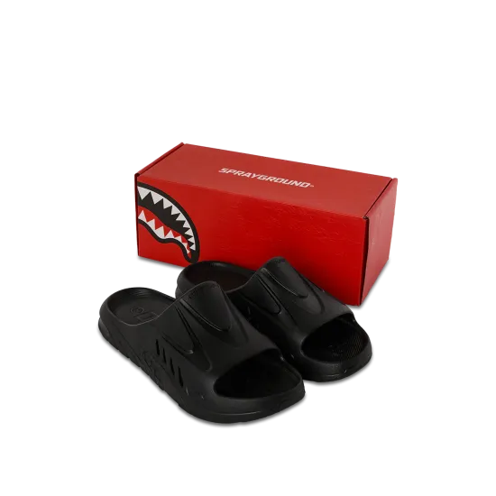 SPRAYGROUND SHARK SLIDE BLACK Μαύρο