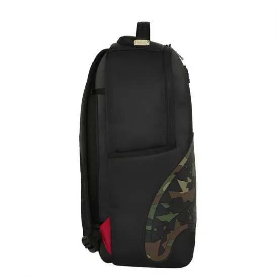 SPRAYGROUND SHARK CENTRAL BLACK NYLON CAMO EMB SHARK BACKPACK Μαύρο