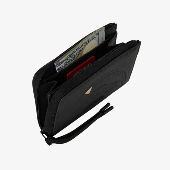 Sprayground Blacked Out Embossed Gold Tooth Wallet Μαύρο
