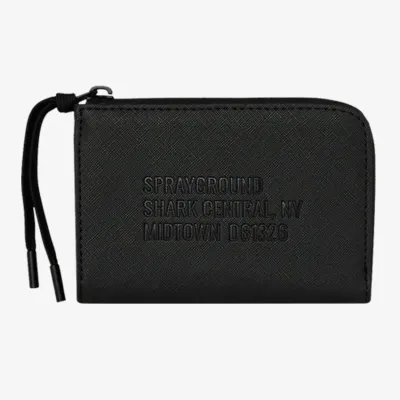 Sprayground Blacked Out Embossed Gold Tooth Wallet Μαύρο