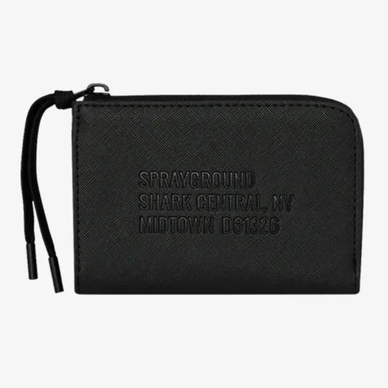 Sprayground Blacked Out Embossed Gold Tooth Wallet Μαύρο